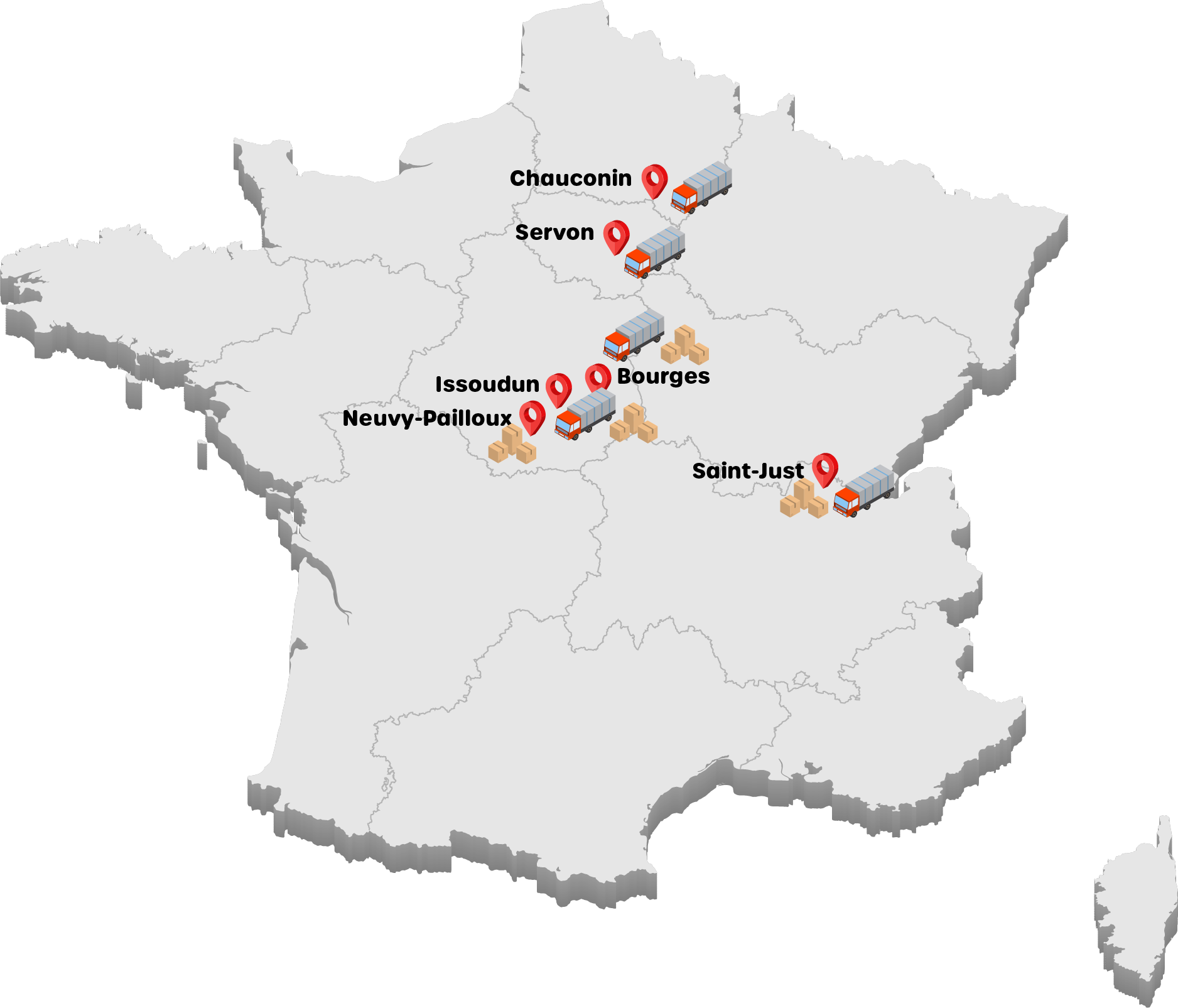 carte implantation VDW